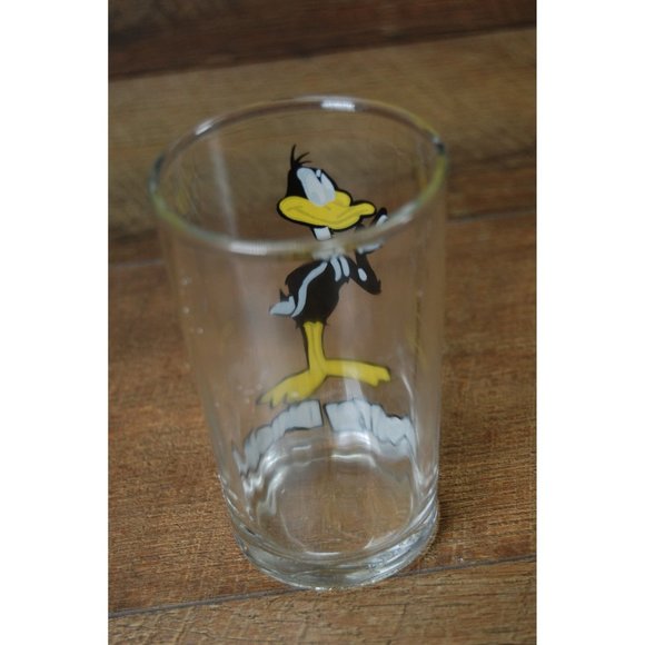 Vintage 1976 Daffy Duck Warner Bros 4.25" Jelly Glass w/ Yosemite Sam Stamp - Picture 4 of 6